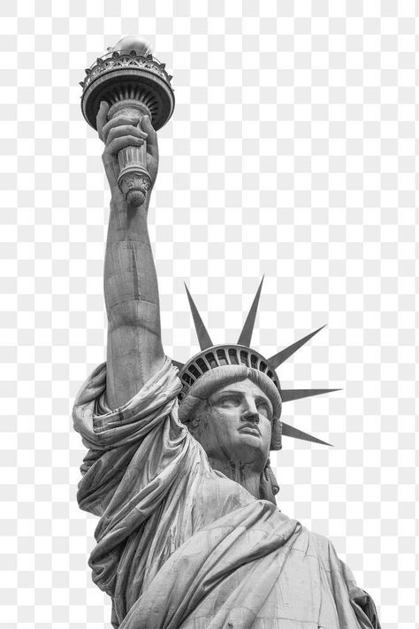 Statue Png Aesthetic, Statue Of Liberty Sticker, Sticker Png Aesthetic, Statue Of Liberty Aesthetic, Statue Of Liberty Illustration, Statue Png, Images For Collage, 80s Png, Usa Landmarks