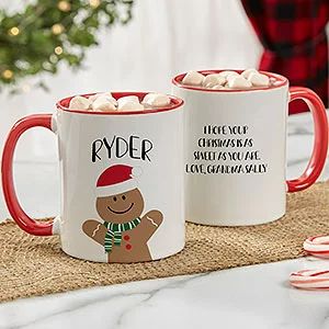 Personalized Coffee Mugs | Personalization Mall Christmas Mug Ideas, Baking Spirits Bright, Personalization Mall, Painted Coffee Mugs, Personalized Christmas Mugs, Christmas Cup, Christmas Dishes, Bright Christmas, Personalized Coffee Mugs