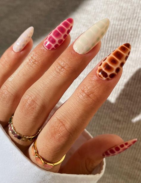 Major 2024 spring and Summer nails trends to know about!  We're sharing all the nail designs & nail inspo you'll need to know for this summer taken right off the runway! I can't wait to get #6 on this list, too cute! #nailart #summernails #nails Blooming Gel, Evil Eye Nails, Velvet Nails, Nail Art Gel, Daisy Nails, Summery Nails, Mermaid Nails, Pearl Nails, Girls Nails