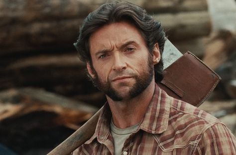 he makes a really sexy lumberjack Mutton Chops Beard, Wolverine Origins, Hugh Jackman Logan, Wolverine Logan, Mutton Chops, Bald With Beard, The Wolverine, Best Beard Styles, Wolverine Hugh Jackman