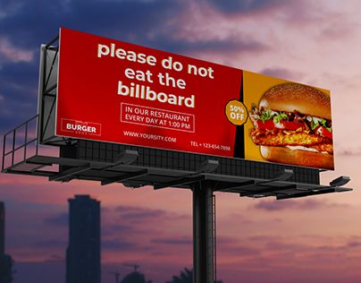 Check out new work on my @Behance profile: "Burger Billboard" http://be.net/gallery/112524233/Burger-Billboard Mcdonalds Billboard Advertising, Billboard Restaurant, Food Billboard Design, Billboard Design Advertising, Food Billboard, Creative Billboard Design Ideas, Billboard Design Ideas, Creative Billboard, Billboard Ideas