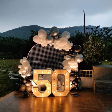 50th Birthday Party Ideas For Woman, Outdoor Cocktail Party, 50th Birthday Party Decorations, Outdoor Cocktail, 50th Birthday Decorations, 50th Party, Decoration Idea, Birthday Decoration, 50th Birthday Party