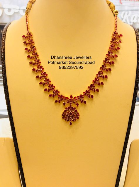 Call or WhatsApp-9652297592 Kempulu Necklace, Ruby Jewelry Necklaces Simple, Simple Ruby Necklace Designs, Ruby Necklace Designs Gold, Ruby Necklace Indian Gold, Ruby Jewelry Necklaces Gold, Ruby Necklace Indian, Kempu Necklace, Gold Chain Necklace Womens