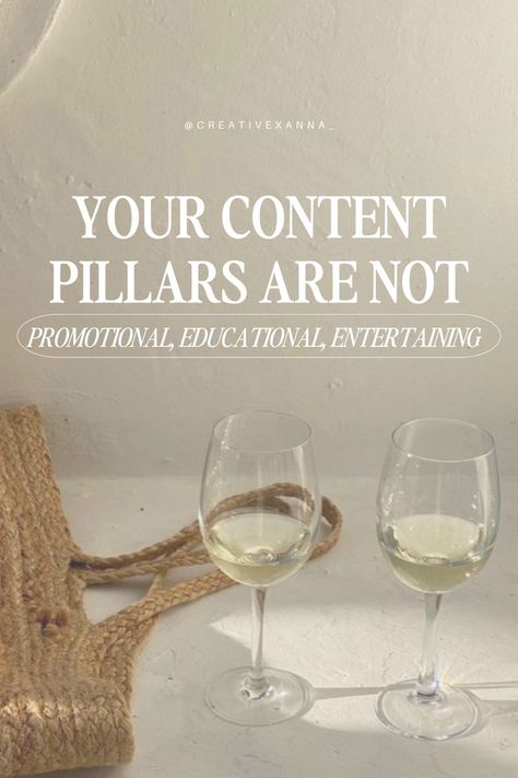 The popular idea that promotional, educational, and entertaining are the 3 content pillars makes NO sense. Read this post to learn why as well as discover better examples of content pillars for your business. // small business content ideas, business social media posts, social media for business Content Pillar Ideas, Pillar Content, Content Pillars, Makes No Sense, Instagram Username Ideas, Social Media Marketing Manager, Instagram Promotion, Social Media Content Calendar, Business Content