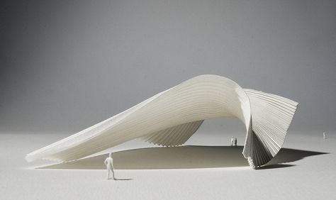 Richard Sweeney Pavilion Architecture, Paper Model Architecture, Richard Sweeney, Architecture Origami, Portfolio D'architecture, Folding Architecture, Origami Architecture, Paper Architecture, Pavilion Design