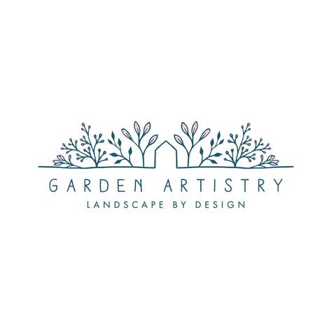 Garden Logos Design, Gardening Logo Ideas, Garden Center Logo Design, Landscaper Logo Design, Logo With Plants, Gardening Logo Design, Landscape Design Logo, Logo Garden Design, Spring Logo Design