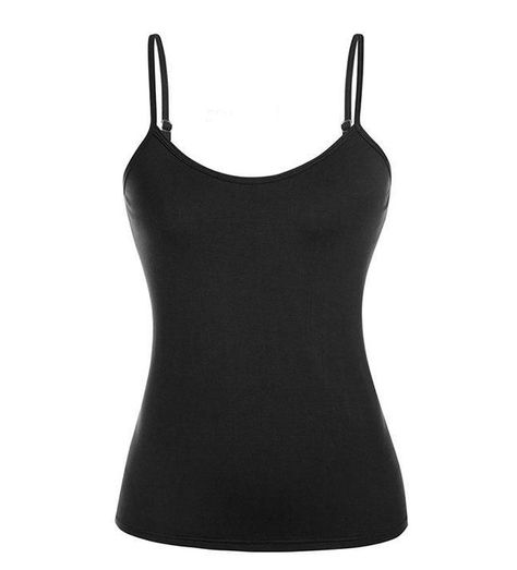 Ladies Cami Fitted Rib-Knit Tank Top - small/medium / Black Black Speggetti Top Outfit, Black Top Sleeveless, Black Tank Top Png, Tank Tops Png, Tank Top Png, Plain Black Tank Top, Simple Black Top, Black Tanktop, Tank Tops Black