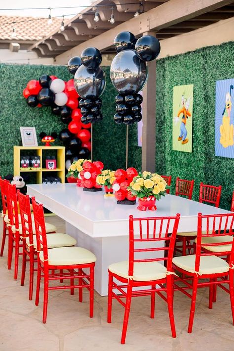 Mickey Mouse 2nd Birthday Party, Mickey Mouse 2nd Birthday, Mickey Mouse Centerpieces, Mickey Mouse Centerpiece, Mickey Mouse Birthday Decorations, Mickey First Birthday, Mickey 1st Birthdays, Minnie Mouse Birthday Party Decorations, Mickey Mouse Themed Birthday Party