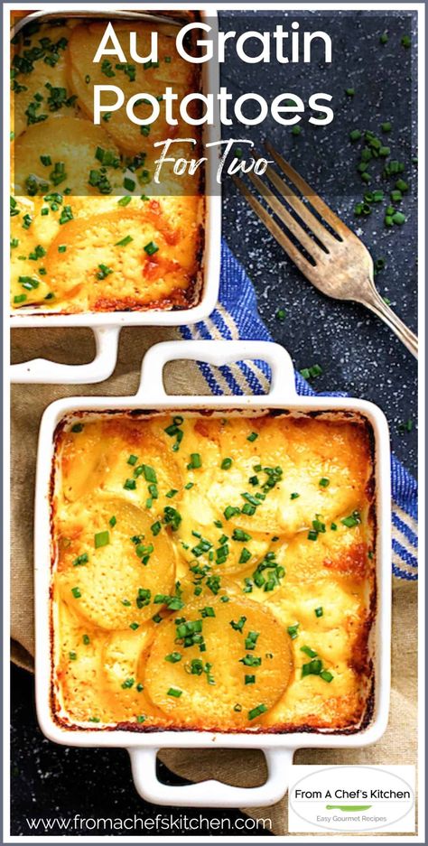 Single Serving Scalloped Potatoes, Potatoes Au Gratin For Two, Au Gratin Potatoes For Two, Healthy Au Gratin Potatoes, Small Batch Of Scalloped Potatoes, Potatoes For 2 Recipes For, Augratin Potatoes For 2, Scallop Potatoes For Two, Potato Augratin Easy