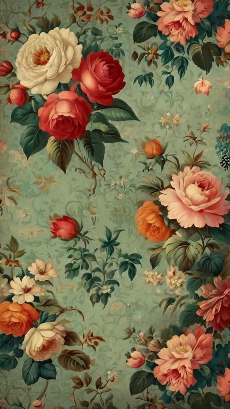 Retro Charm: Timeless Vintage Wallpaper Ideas for Every Screen and Space | by PrimePicks | Jun, 2024 | Medium Vintage Wallpaper Ideas, Wallpaper Ideas For Home, 1940s Wallpaper, Agenda Vintage, Vintage Floral Backgrounds, Stunning Aesthetic, Vintage Wallpapers, Floral Words, Vintage Floral Wallpapers