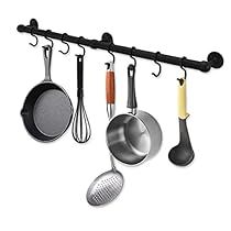 Pot Hangers For Kitchen, Pot Hanger Kitchen, Pot And Pan Hanger, Pots And Pans Rack, Pot Rack Wall, Hanging Pots And Pans, Kitchen Rail, Pan Hanger, Hanging Pot Rack