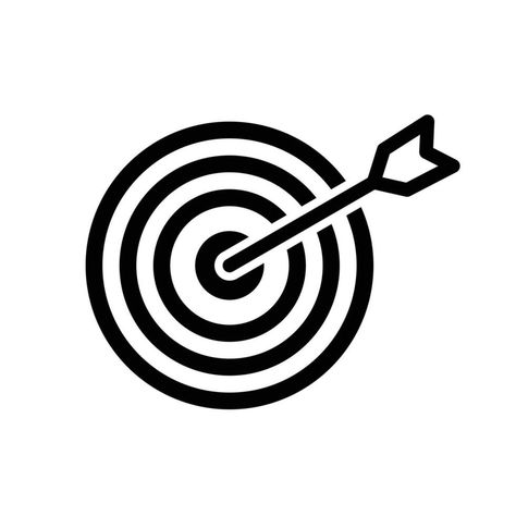 Target icons. Goal symbol collection. Simple target with arrow. Darts icon. Target mission vector illustration on white background. Target icon simple sign. Target Tattoo Design, Goals Symbol, Blue Target Icon, Target Drawing, Target Illustration, Mission Icon, Target Symbol, Target Icon, Arrow Silhouette