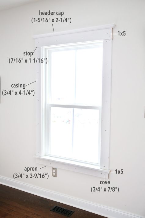 Learn how to install craftsman style interior window trim to give your windows a beautiful custom, finished look! | #craftsmanstyle #windowtrim #woodworking Window Casing Ideas Interior Trim, Window Trim Ideas Interior, Craftsman Trim Interior, Craftsman Style Window Trim, Modern Window Trim, Window Trim Styles, Craftsman Style Interior, Farmhouse Window Trim, Craftsman Style Trim