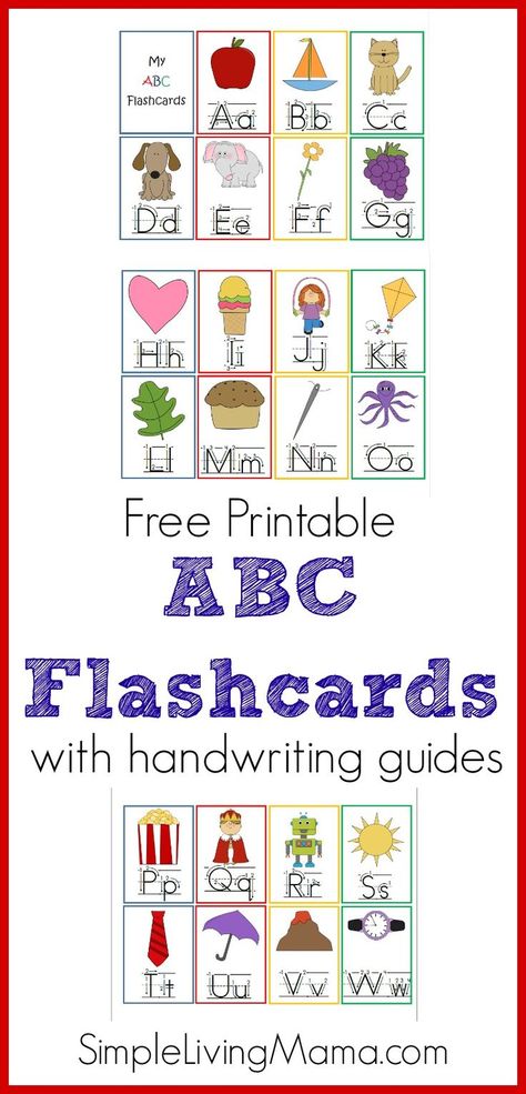 Teach your preschooler the alphabet with these fun printable alphabet flashcards. These ABC flashcards include handwriting guides. Flash Cards Template, Letter Sound Flashcards, Kindergarten Flashcards, Printable Alphabet Flashcards, Homeschooling Elementary, Practicing Handwriting, Butterflies Classroom, Flashcards For Toddlers, Montessori Language