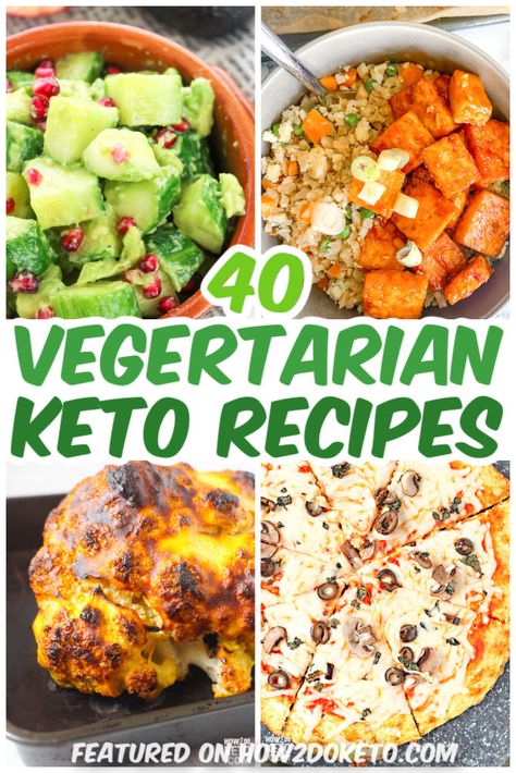 These vegetarian keto recipes are packed with flavor, not meat! Enjoy healthy and satisfying meals, while on a vegetarian or vegan diet. Low Carb Vegetarian Diet, Vegetarian Keto Recipes, Veggie Keto, Keto Diet For Vegetarians, Ground Beef Keto Recipes, Satisfying Meals, Vegan Keto Recipes, Low Carb Vegetarian Recipes, Vegetarian Keto