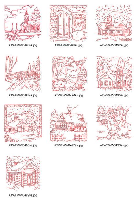 Redwork Embroidery Patterns, Quilts Christmas, Redwork Embroidery Designs, Redwork Patterns, Machine Embroidery Quilts, Embroidery Red, Tin Panel, Holiday Embroidery, Embroidery Template