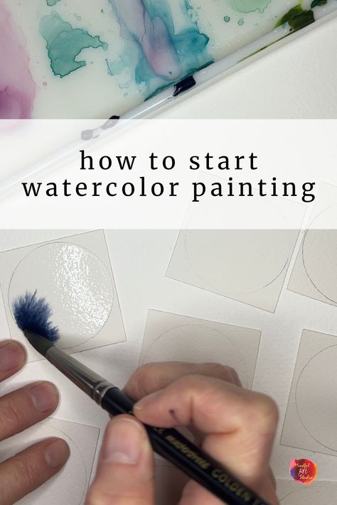 How to start watercolor painting. Watercolor ideas, watercolor projects, watercolor supplies and fun prompts for your art journals. Beginner Watercolor Projects, Start Watercolor Painting, Learn To Watercolor, Beginning Watercolor Painting, Watercolor Prompts For Beginners, Watercolor Workshop Ideas, How To Mix Watercolors, Ink And Watercolor Art Tutorial, How To Do Watercolor Painting