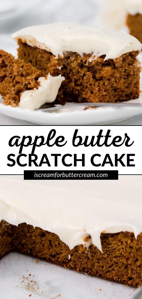 Apple Butter Desserts, Apple Butter Muffins, Apple Butter Cake, Volunteer Christmas, Recipe Using Apples, Cream Cheese Frosting Cake, Apple Spice Cake, Apple Butter Recipe, Butter Cupcakes