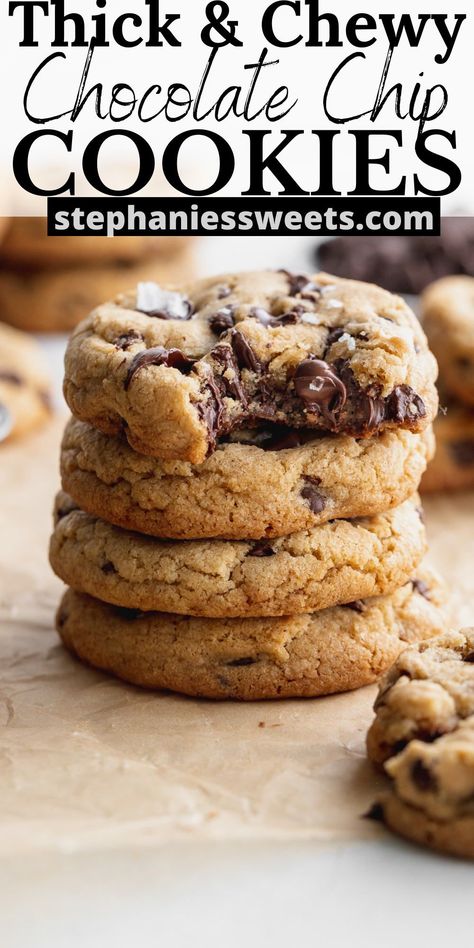 These brown butter chocolate chip cookies are thick, chewy, and bakery style cookies. They are rich and gourmet made with chocolate chips and mini chocolate chips. Chocolate Chip Cookies Recipe Light And Cakey, Double Batch Chocolate Chip Cookies, Super Chewy Chocolate Chip Cookies, The Best Brown Butter Choc Chip Cookies, Chunky Chewy Chocolate Chip Cookies, Thick Chunky Chocolate Chip Cookies, Thick Brown Butter Chocolate Chip Cookies, Chunky Chocolate Chip Cookies Recipes, Award Winning Chocolate Chip Cookies