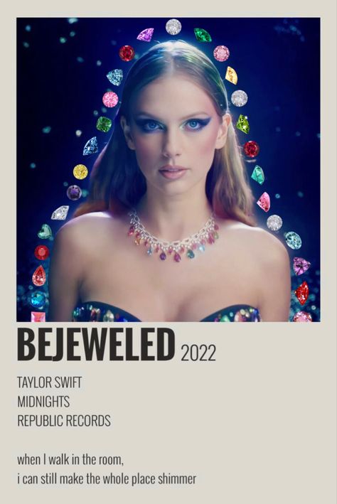 Taylor Swift Midnights Bejeweled Poster Jewel Gem Reputation Album Poster, Alternative Minimalist Movie Posters, Bejeweled Poster, Midnights Bejeweled, Taylor Swift Our Song, Midnight Song, Reputation Album, Minimalist Movie Posters, Taylor Swift Playlist