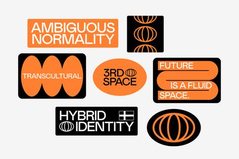 3rd Space Mgmt Visually Showcases Third Space Theory Space Theories, Third Space, Film Club, Design Shapes, Sticker Design Inspiration, 타이포그래피 포스터 디자인, Branding Ideas, Up Book, Mgmt