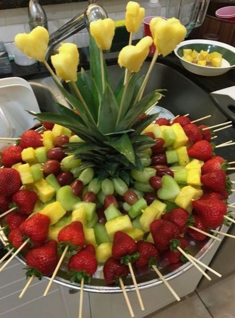 22 Spring and Easter Appetizers – Scavenger Chic Fruit Buffet, Bbq Desserts, Fruit Creations, Fruit Platter Designs, Easter Appetizers, Decorações Com Comidas, Fruit Skewers, Fruit Displays, Fruit Kabobs