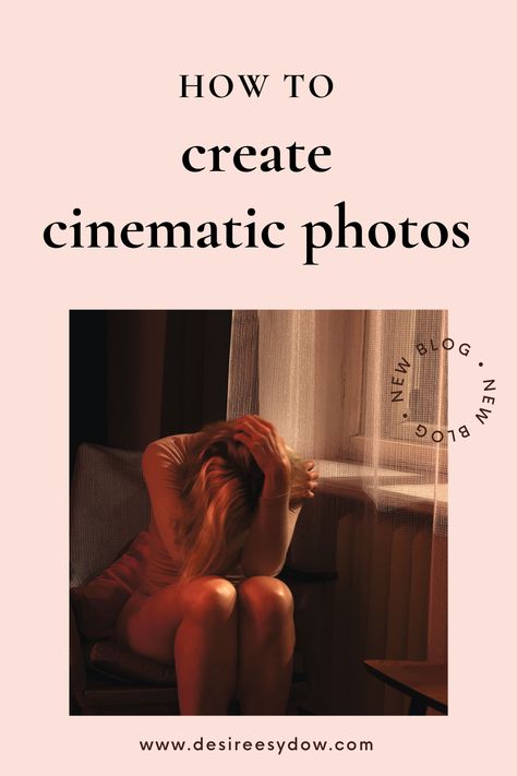 Cinematic photography has been a big trend this year, and it's easy to achieve with strategies such as leveraging emotions, storytelling and colour grading. Read more about it in my post dedicated to cinematic photography! #moodyphotography #dreamyphotography #conceptualphotography #cinematicphotos #cinematicphoto How To Get Grainy Pictures, Simple Photography Ideas At Home, Fun Photography Projects, Cinematic Photo Editing, Cinematic Photography Editing, How To Take Cinematic Photos, 28mm Photography, Photo Concepts Ideas, Film Cinematic Photography