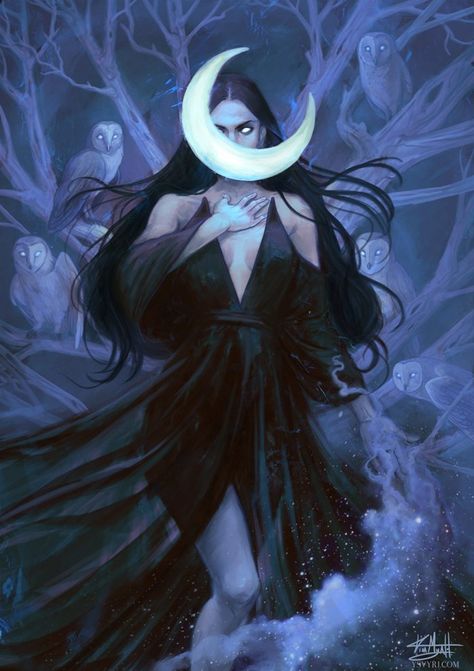 Yuumei Art, Fantasy Magic, Mythology Art, Goddess Art, Witch Art, Long Black Hair, Arte Fantasy, 판타지 아트, Long Black