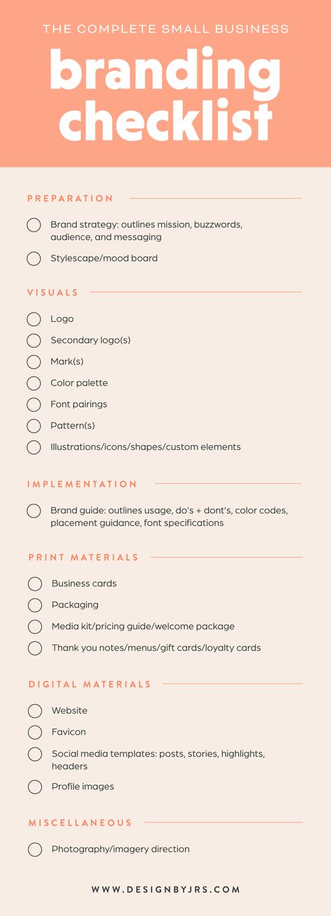 From brand strategy to brand materials, make sure you have everything you need to launch your small business! Click through the pin for a FREE printable version of the branding checklist. Business Needs Startups, Small Business Checklist Free Printable, Checklist For Small Business, Small Business Steps, Starting A Clothing Business Checklist, Marketing Plan For Small Business, Branding Checklist Small Businesses, Small Business Guide, Launch Your Business