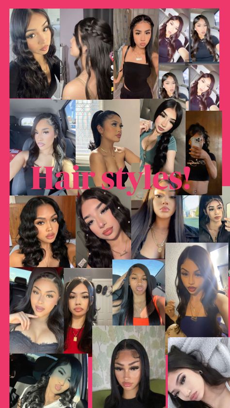 Latinas Hairstyles, Hairstyles Covering Ears, Rhinestone Hairstyle, Latina Hair, Easy Hairstyles For Thick Hair, Hair Curling Tips, Hair Inspiration Long, Brunette Hair With Highlights, Dyed Hair Inspiration