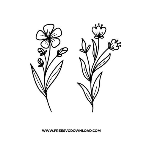 Daisy Flower Svg Free Cricut, Wildflowers Svg Free, Simple Flower Svg Free, Free Floral Svg Files For Cricut, Birth Flower Svg Free, Free Wildflower Svg, Flower Svg Free Cricut Vinyl, Iris Svg, Flower Svg Free