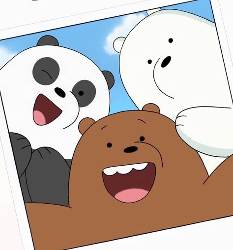 We Bear Bears Drawing Easy, We Bare Bears Drawing Pencil, 3 Bears Cartoon Drawing, We Bare Bears Cute Drawings, Bare Bear Painting, We Bare Bears Painting Canvas, Bears Cartoon Drawing, Three Bears Drawing, Cute Cartoon Paintings Easy