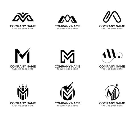 Letter M Typography, Mm Logo Design, M Logo Design Ideas, M Design Logo, M Monogram Logo, Nm Logo, M Letter Logo Design, M Logos, Mamba Logo