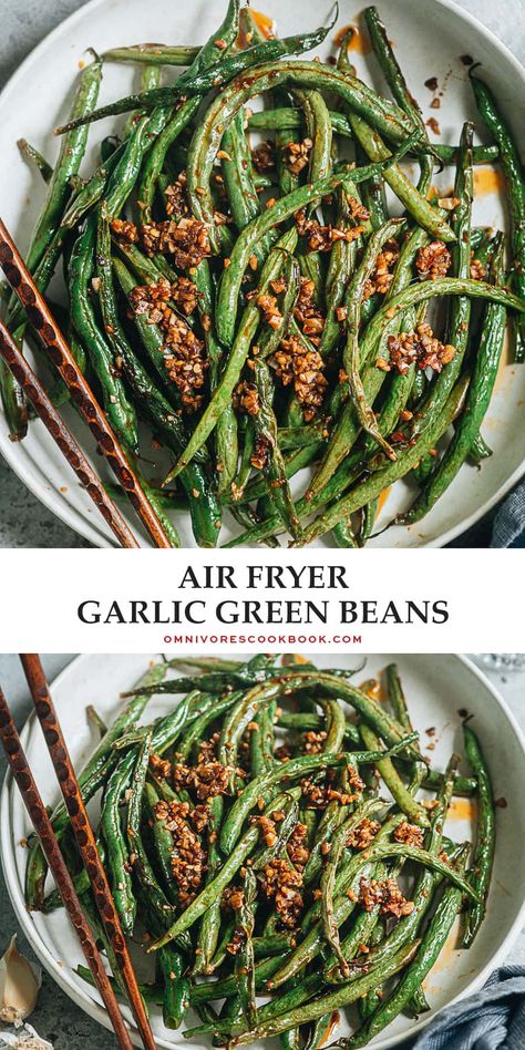 Asian Green Bean Recipes, Chinese Green Bean Recipes, Chinese Garlic Green Beans, Fried Green Bean Recipes, Blistered Green Beans, Dry Fried Green Beans, Asian Potluck, Air Fried Green Beans, Asian Green Beans