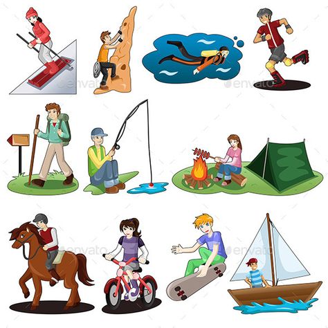 Surf Logo, Kids Outdoor Play, Outdoor Activities For Kids, Sea Kayaking, Camping Theme, Recreational Activities, Leisure Activities, Cartoon Images, Winter Fun