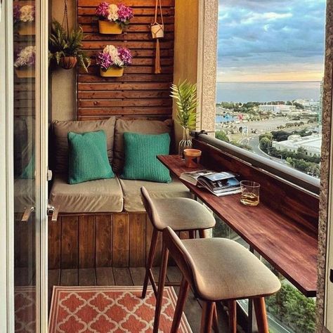 Small Space Living | This is a day for the balcony Chill Balcony, Jungle Balcony, Living Small Space, Balcony Renovation, Balcony Vibes, Balcony Diy, Balcony Seating, Ideas Terraza, Balcony Decor Ideas