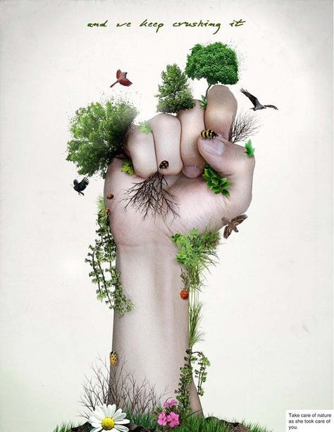 Save Nature by CallItRingo Save Our Earth, Save Nature, Desain Editorial, Arte Fantasy, Save Earth, Environmental Art, Design Graphique, Advertising Design, Art Plastique