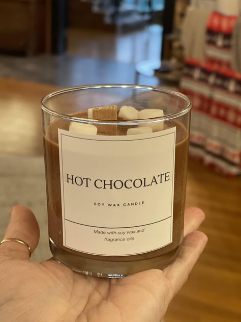 Cookie Dough Candle, Homemade Candles Aesthetic, Christmas Theme Candles, Cute Homemade Candles, Hot Cocoa Candle, Winter Candles Aesthetic, Coffee Candle Ideas, Fall Candle Making Ideas, Candle Making Inspiration