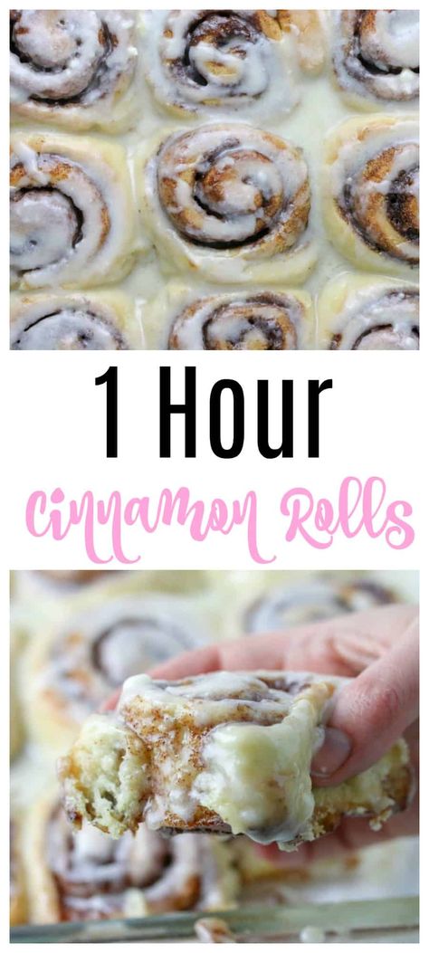 Same Day Cinnamon Rolls, Things To Make With Yeast, Quick Homemade Cinnamon Rolls, Sunday Morning Breakfast Ideas, Homemade Breakfast Ideas, Quick Cinnamon Rolls Recipe, Cinnamon Rolls For Two, 1 Hour Cinnamon Rolls, One Hour Cinnamon Rolls