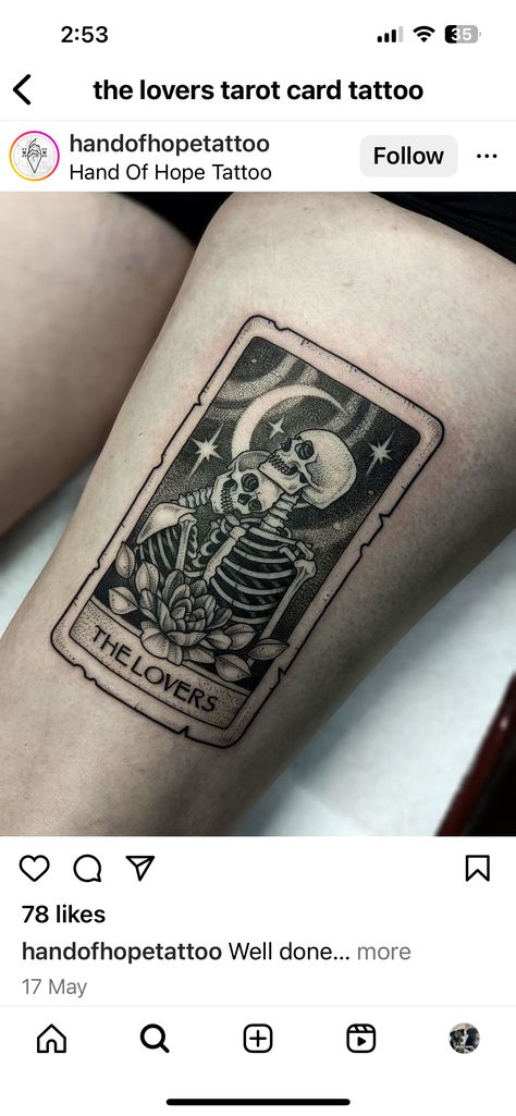 Hope Tattoo, Tarot Tattoo, Tarot Card Tattoo, The Lovers Tarot Card, The Lovers Tarot, Tattoos For Lovers, Card Tattoo, Small Tattoos For Guys, The Lovers