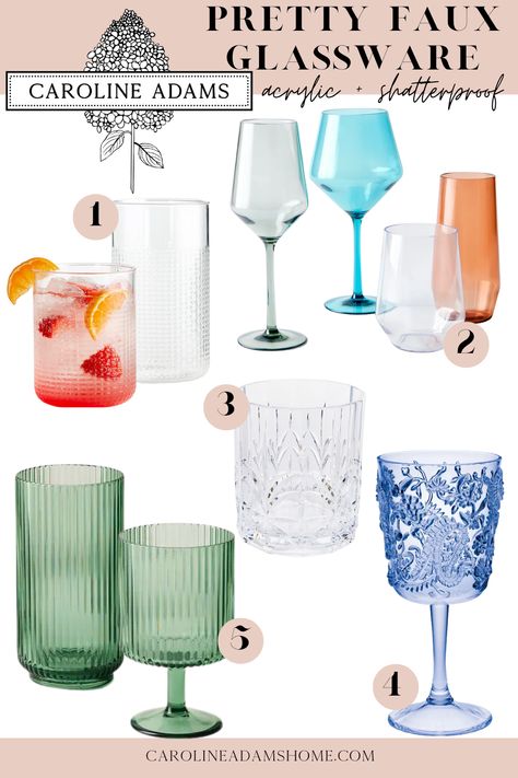 Gorgeous acrylic glassware, shatterproof glasses, glassware for the pool, glassware for summer Spritz Glassware, Nothings Better Than, Pool Cocktails, Outdoor Glassware, Acrylic Glassware, Dinner Party Summer, Staying Hydrated, Pool Bar, Summer Dinner