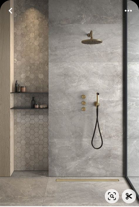 Grey Marble Ensuite, Modern Marble Bathroom Design, Grey Marble Washroom, Grey And Marble Bathroom, Modern Minimalist Bathroom Ideas, Grey Marble Bathroom Ideas, Minimalistic Bathroom Design, Grey Bathroom Ideas Modern, All Grey Bathroom