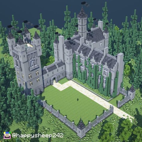 Built this medieval gothic inspired castle :) You can watch the tutorial by clicking the link! Castle In Minecraft, Castle Blueprints, Minecraft Medieval Castle, Minecraft Castle Blueprints, Minecraft Castle Designs, Rumah Minecraft Sederhana, Minecraft Mansion, Minecraft Structures, Bangunan Minecraft