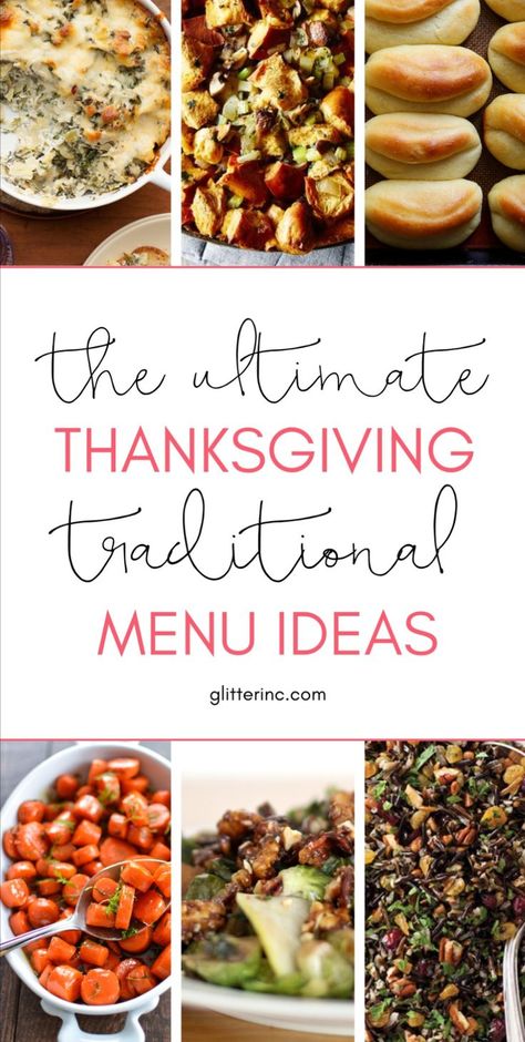 Explore delicious Thanksgiving menu recipes that make up a classic Thanksgiving menu. This Thanksgiving menu list is packed with easy Thanksgiving food ideas for your Thanksgiving meal plan. Whether it's a full Thanksgiving dinner or tasty side dishes, you'll find everything you need. Things To Make For Thanksgiving, Easy Thanksgiving Food, Thanksgiving Dinner List, Thanksgiving Menu List, Thanksgiving Food List, Easy Thanksgiving Menu, Thanksgiving Food Ideas, Thanksgiving Menu Planning, Classic Thanksgiving Menu