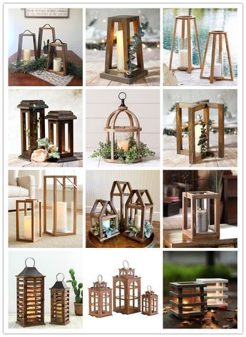 Lantern Wedding Decorations, Wooden Lanterns Diy, Rustic Wood Lanterns, Wedding Lantern, Lantern Centerpiece, Lantern Decor Wedding, Lantern Wedding, Wooden Lantern, Rustic Candle