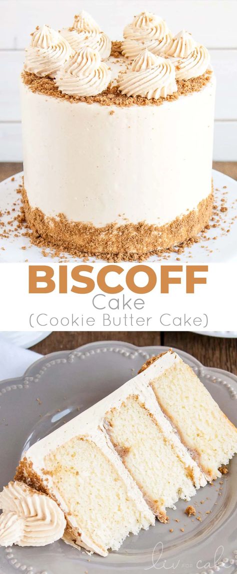 Cookie Butter Cake, Biscoff Cake, Speculoos Cookies, Biscoff Cookie Butter, Easy Gluten Free Desserts, Homemade Snickers, Cake Layers, Cookie Butter, Chocolate Hazelnut Spread