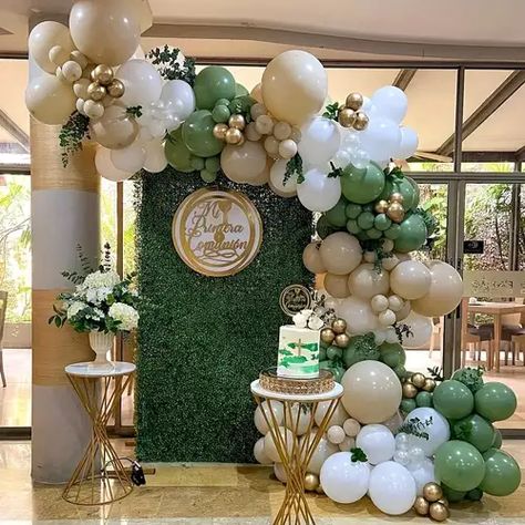 Temu | Explore the Latest Clothing, Beauty, Home, Jewelry & More Gender Reveal Decorations, Green Balloon, Birthday Balloon Decorations, Balloon Backdrop, White Balloons, Arch Kit, Background Decoration, Boho Baby Shower, Gold Balloons