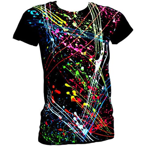 Pinning for later----I could probably make a similar shirt using fabric paint or fabric spray. Fabric Paint Shirt, Paint Shirts, Fabric Paint, T Shirt Diy, Diy Shirt, Tshirt Design, Shirt Ideas, Festival Outfits, Diy Fashion