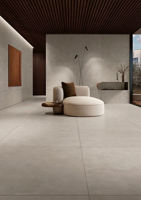 Porcelain stoneware wall/floor tiles with concrete effect METROPOLIS by MARGRES_2 Ceramic Store, Interior Tiles, Floor Edging, Gem Art, Unglazed Porcelain, Beige Tile, Concrete Bricks, Floor Tile Design, Office Floor