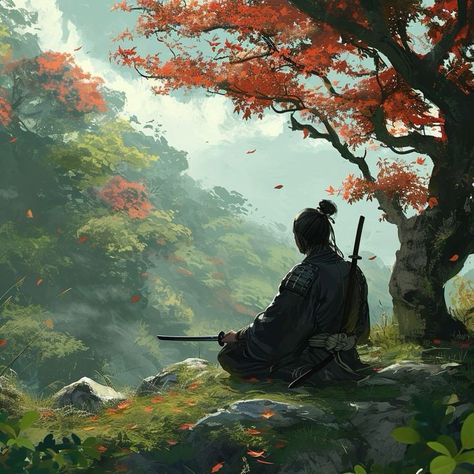 Aestheticus (@aestheticus_) on X Ronin Art Samurai, Samurai Astethic, Samurai Anime Art, Samurai Art Drawing, Meditating Samurai, Warrior Meditation, Samurai Meditation, Shinobi Art, Meditating Pose